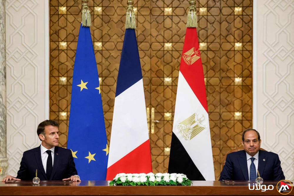 السيسي وماكرون يؤكدان على ضرورة وقف إطلاق النار فوراً ورفض تهجير الفلسطينيين