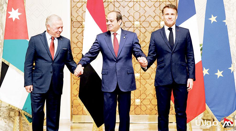 قمة القاهرة الثلاثية تطالب ترامب بإنهاء القتال في غزة