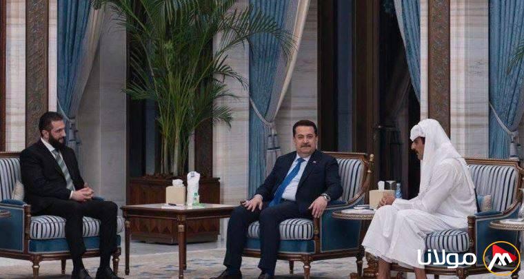 للمرة الأولى.. شياع السوداني يجتمع بالشرع في قطر