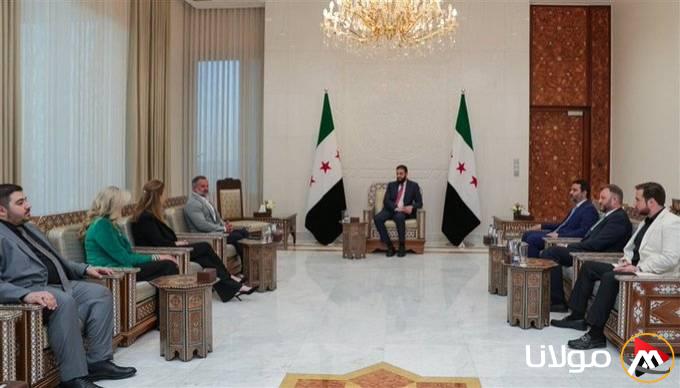 الشرع يجتمع مع عضو من الكونغرس الأمريكي في دمشق