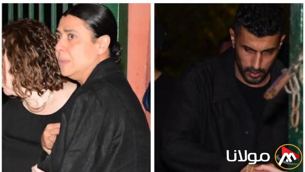 من بينهم محمد سامي ونشوى مصطفى.. نجوم الفن يشاركون في عزاء الفنان سليمان عيد