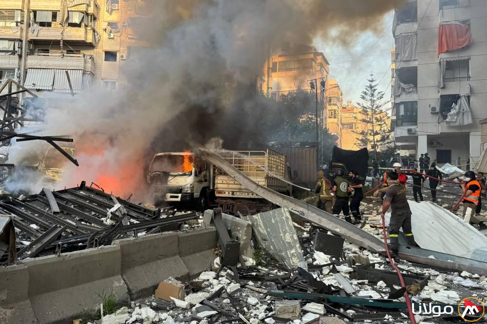 الرئيس اللبناني يندد بقوة بالقصف الإسرائيلي على الضاحية الجنوبية لبيروت