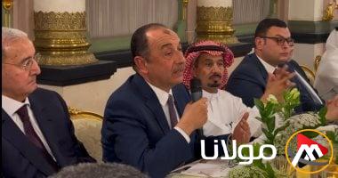 وزير قطاع الأعمال العام يشارك في نقاش مع وفد اتحاد غرف التجارة السعودية