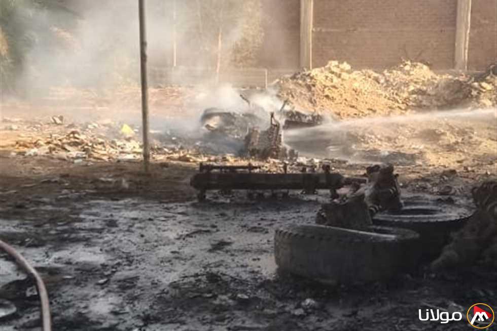 إخماد حريق في مصنع تعبئة الغاز بالأسوان
