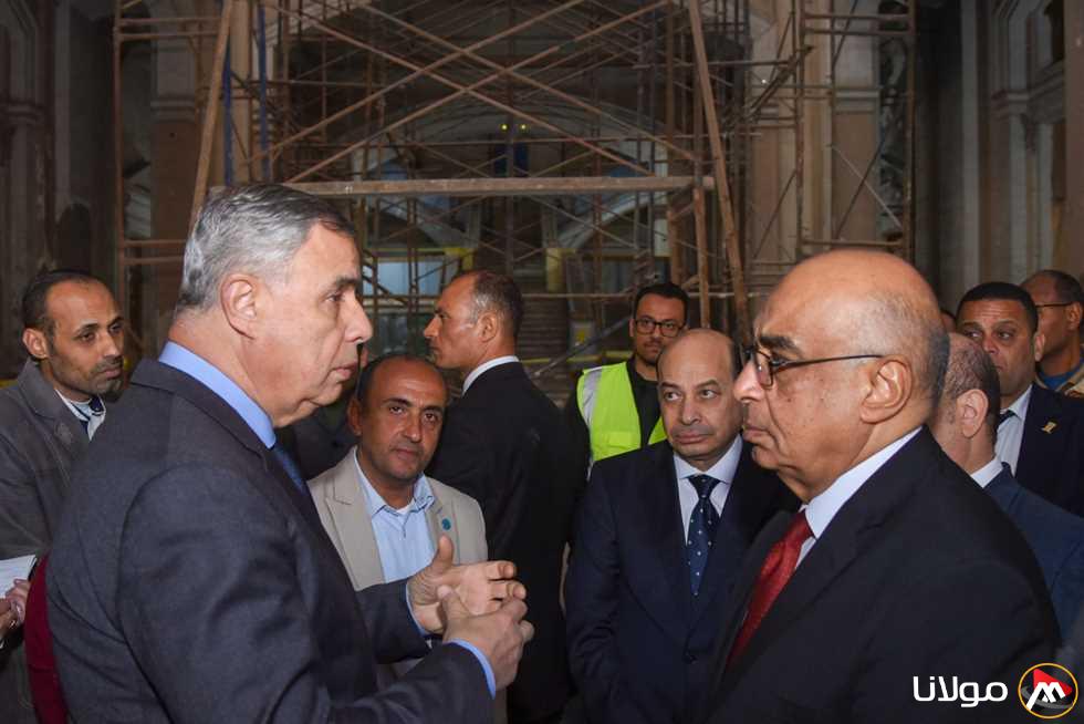 وزير العدل ومحافظ الإسكندرية يقومان بزيارة لمتابعة مشروع تجديد محكمة الحقانية (صور)