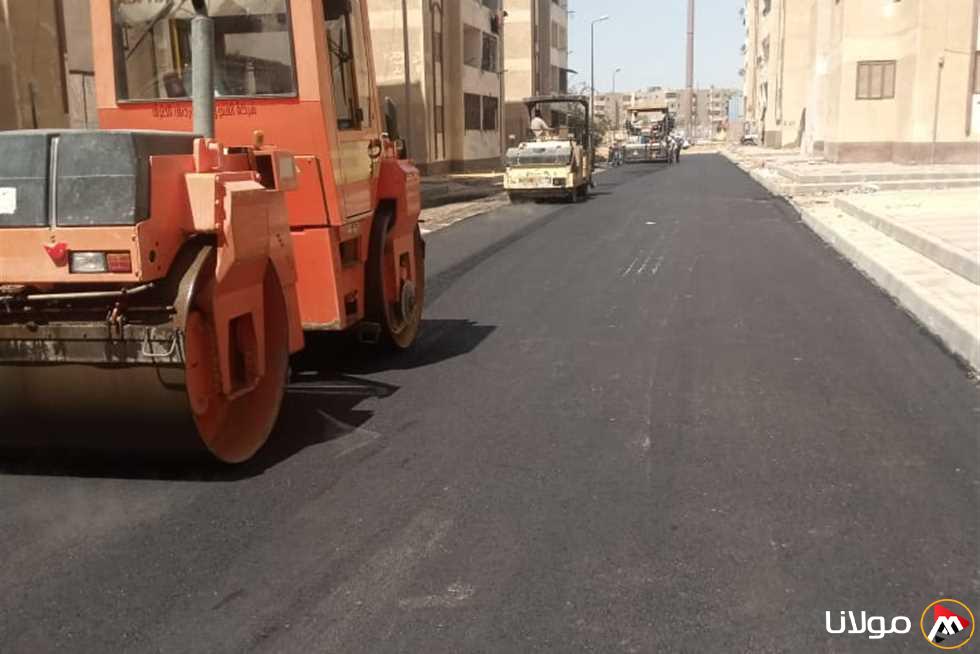 مديرية الطرق والنقل في الإسماعيلية تتابع تطوير منطقة إسكان مبارك في مدينة المستقبل