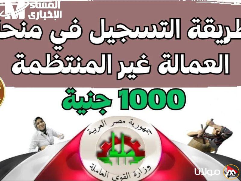 سجل الآن بسرعة: رابط التقديم على منحة العمالة غير المنتظمة 2025 من خلال موقع وزارة العمل
