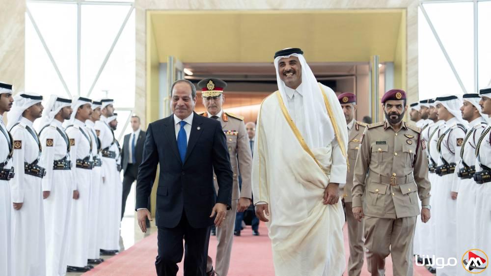 السيسي وتميم بن حمد يتناولان مساعي وقف القتال في غزة واتفاق تبادل الأسرى