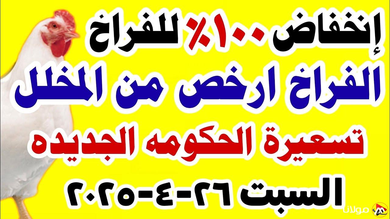 أسعار الدواجن اليوم: أحدث تحديث لأسعار الفراخ البيضاء في 26 أبريل 2025