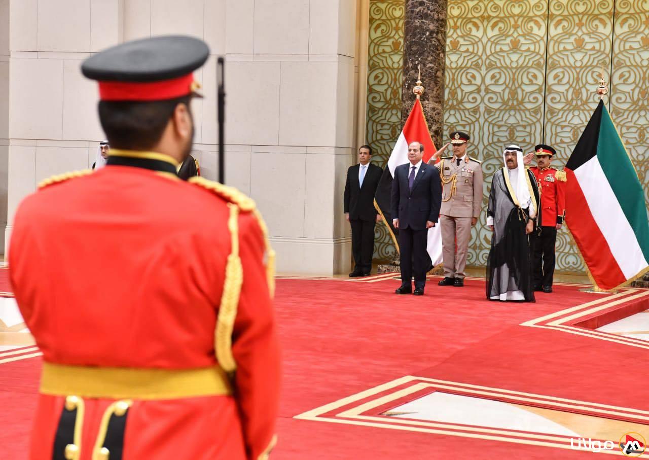 مقاتلات عسكرية تحتفل بزيارة السيسي إلى الكويت