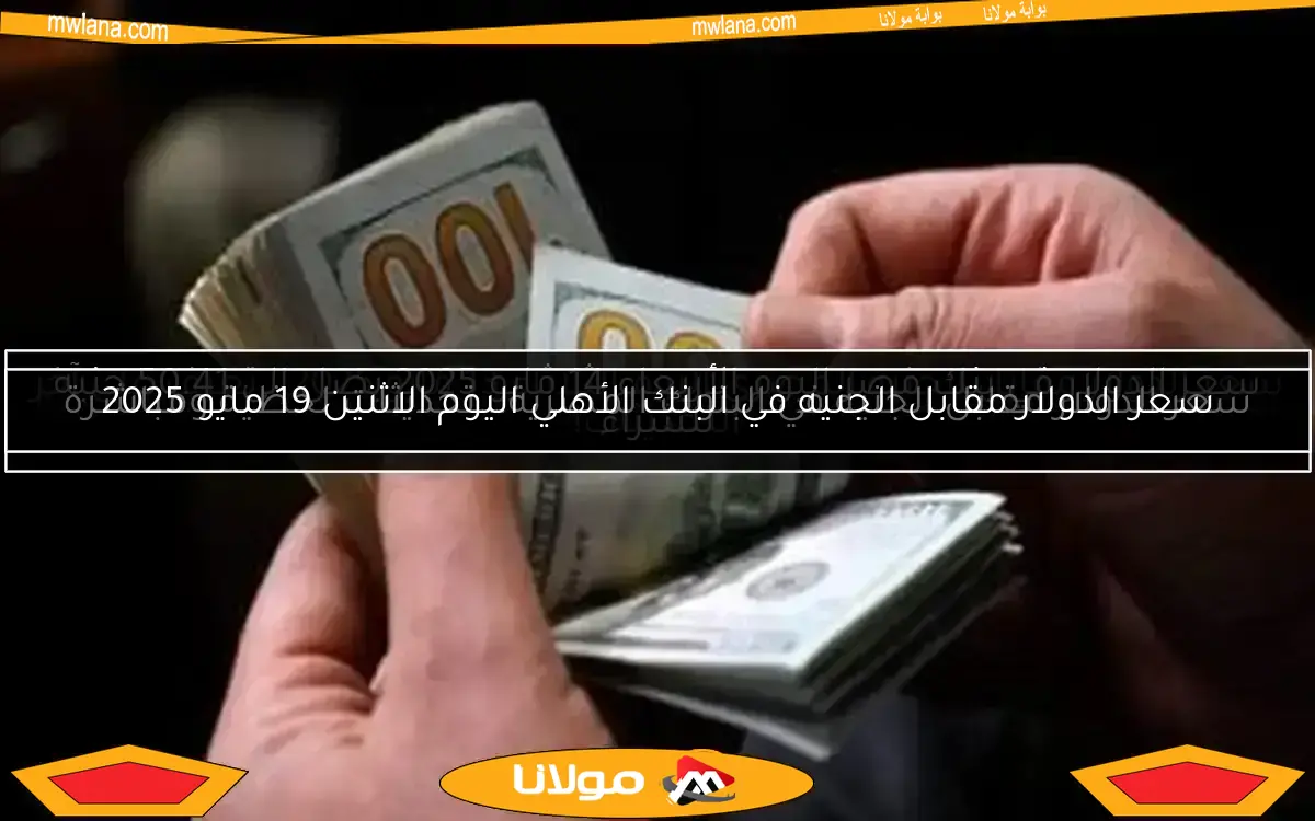 سعر الدولار مقابل الجنيه في البنك الأهلي اليوم الاثنين 19 مايو 2025