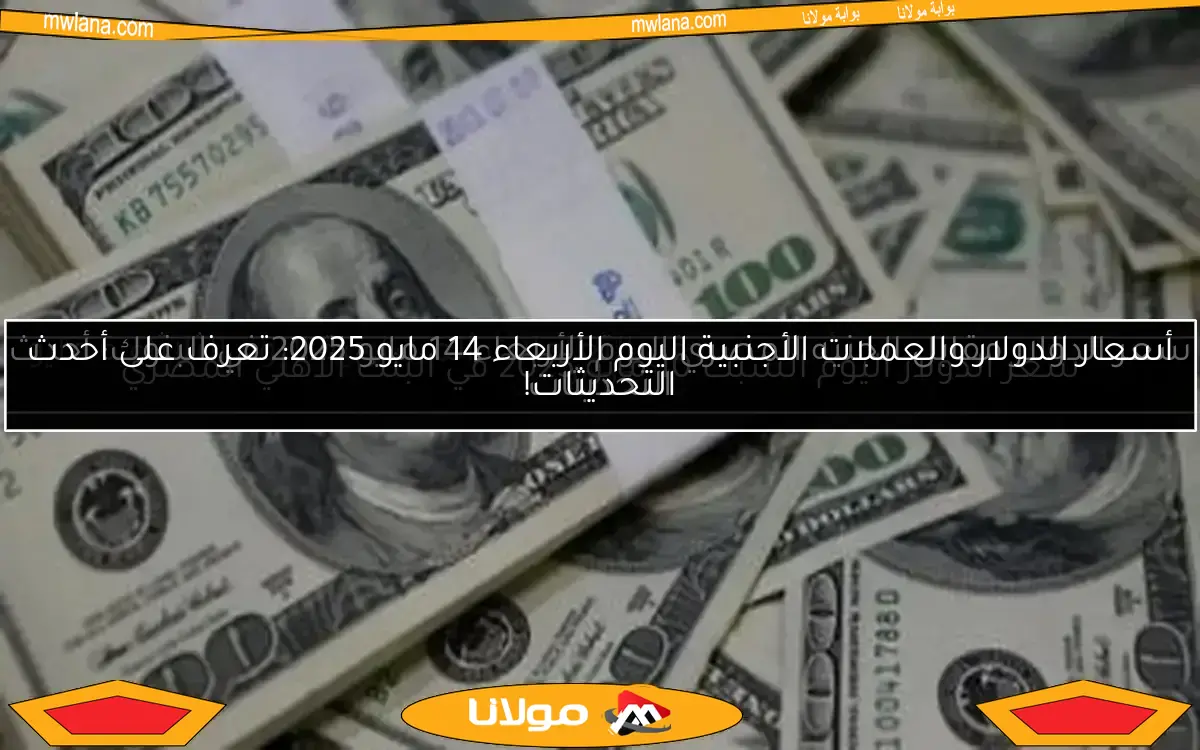 سعر الدولار مقابل الجنيه المصري اليوم الأربعاء 14 مايو 2025 في البنوك: أحدث التحديثات