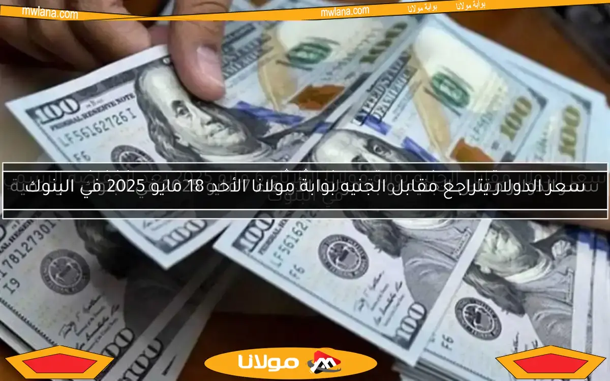 سعر الدولار مقابل الجنيه بوابة مولانا الثلاثاء 6 مايو 2025 بعد انخفاضه الرسمي في البنوك