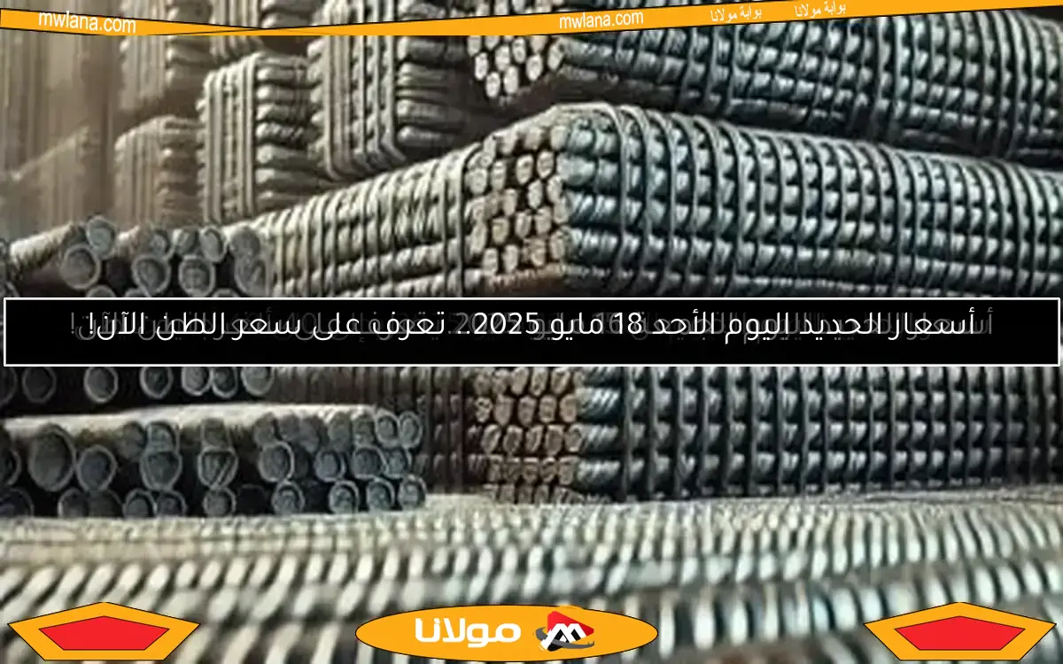 أسعار الحديد اليوم الأحد 18 مايو 2025.. تعرف على سعر الطن الآن!