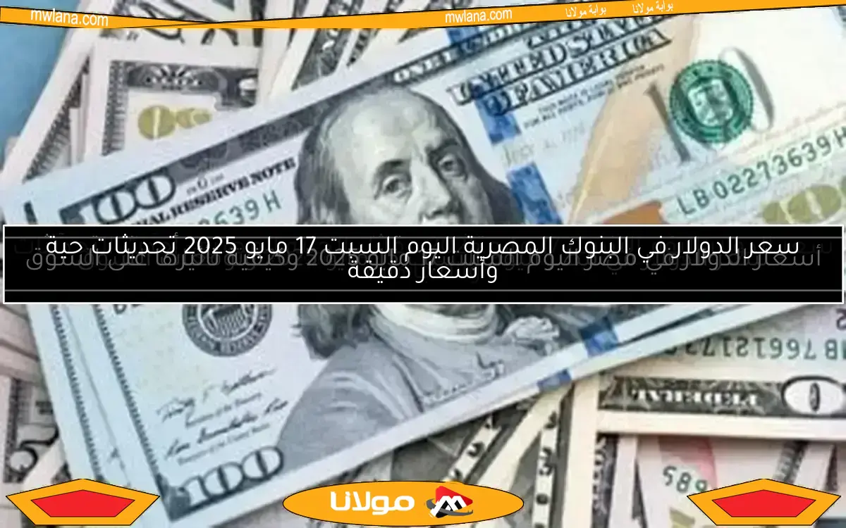 سعر الدولار في البنوك المصرية اليوم السبت 17 مايو 2025 تحديثات حية وأسعار دقيقة