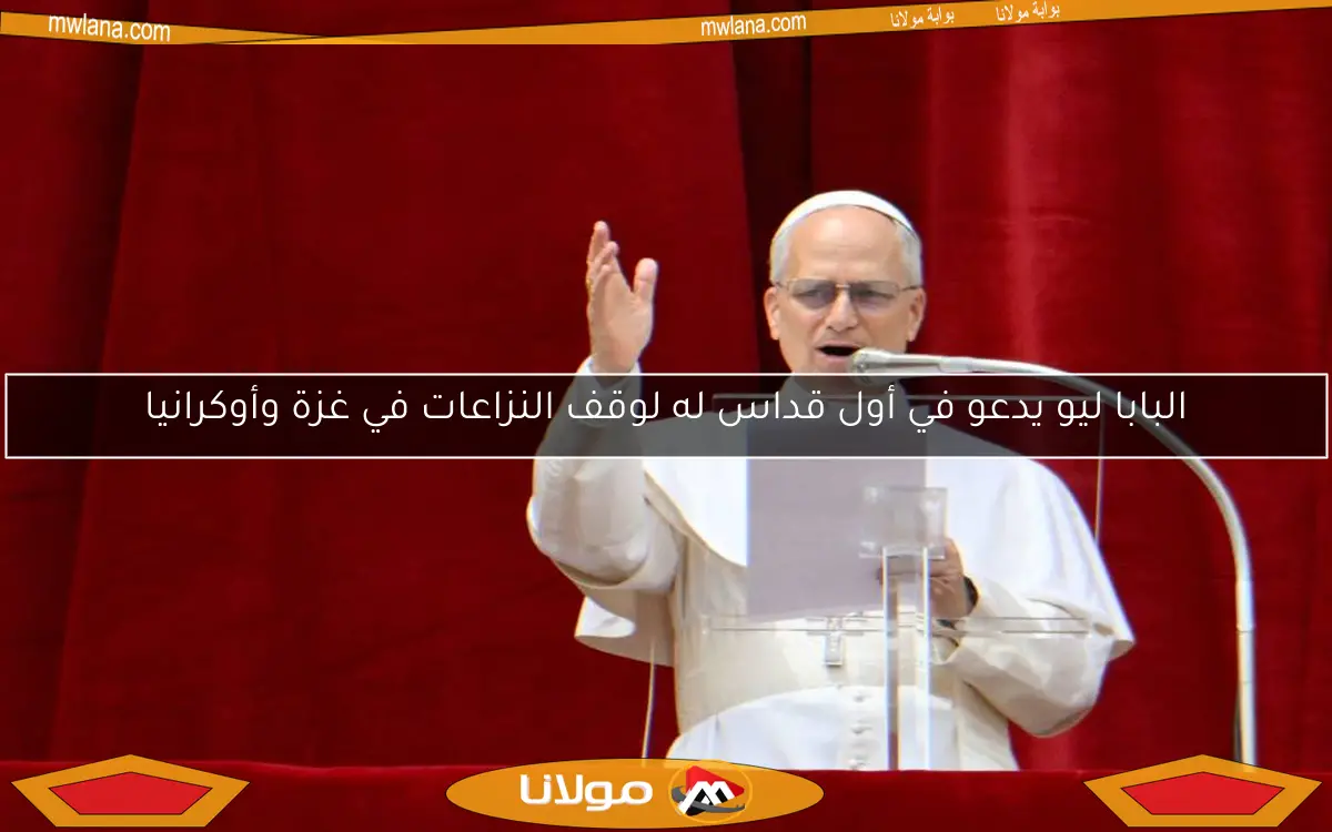 البابا ليو يدعو في أول قداس له لوقف النزاعات في غزة وأوكرانيا