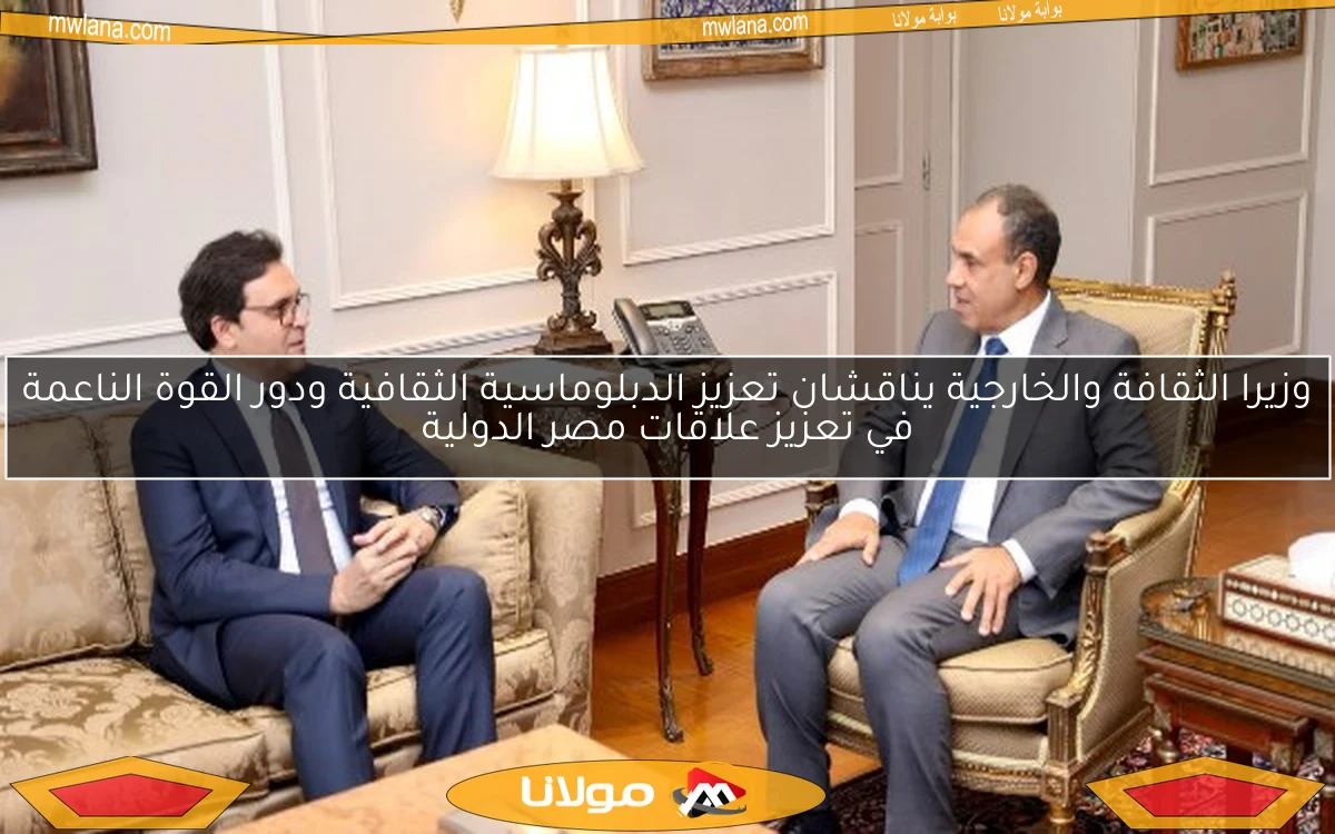 وزيرا الثقافة والخارجية يناقشان تعزيز الدبلوماسية الثقافية ودور القوة الناعمة في تعزيز علاقات مصر الدولية