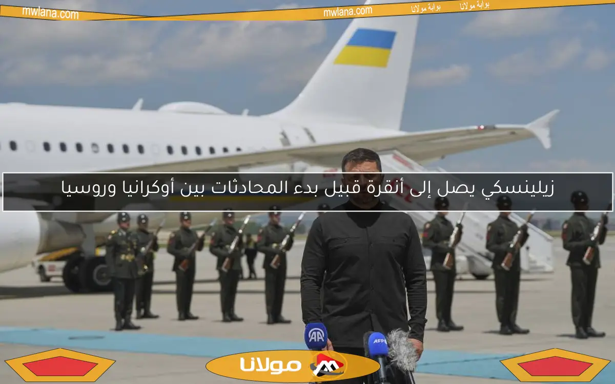 زيلينسكي يصل إلى أنقرة قبيل بدء المحادثات بين أوكرانيا وروسيا