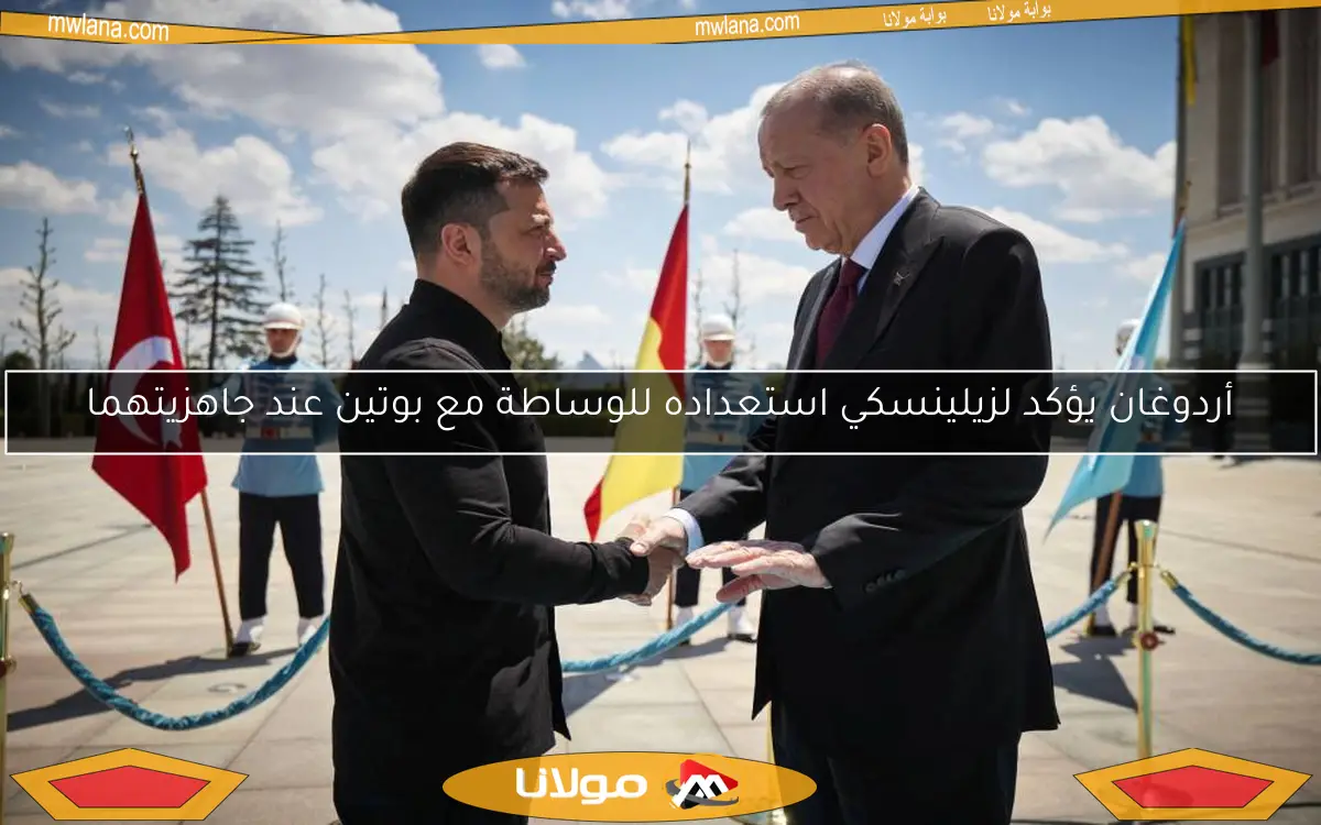 أردوغان يؤكد لزيلينسكي استعداده للوساطة مع بوتين عند جاهزيتهما
