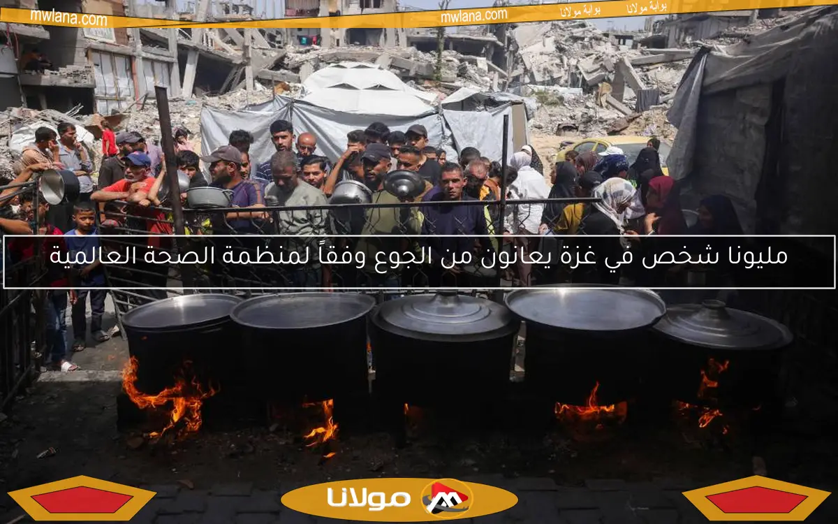 مليونا شخص في غزة يعانون من الجوع وفقاً لمنظمة الصحة العالمية