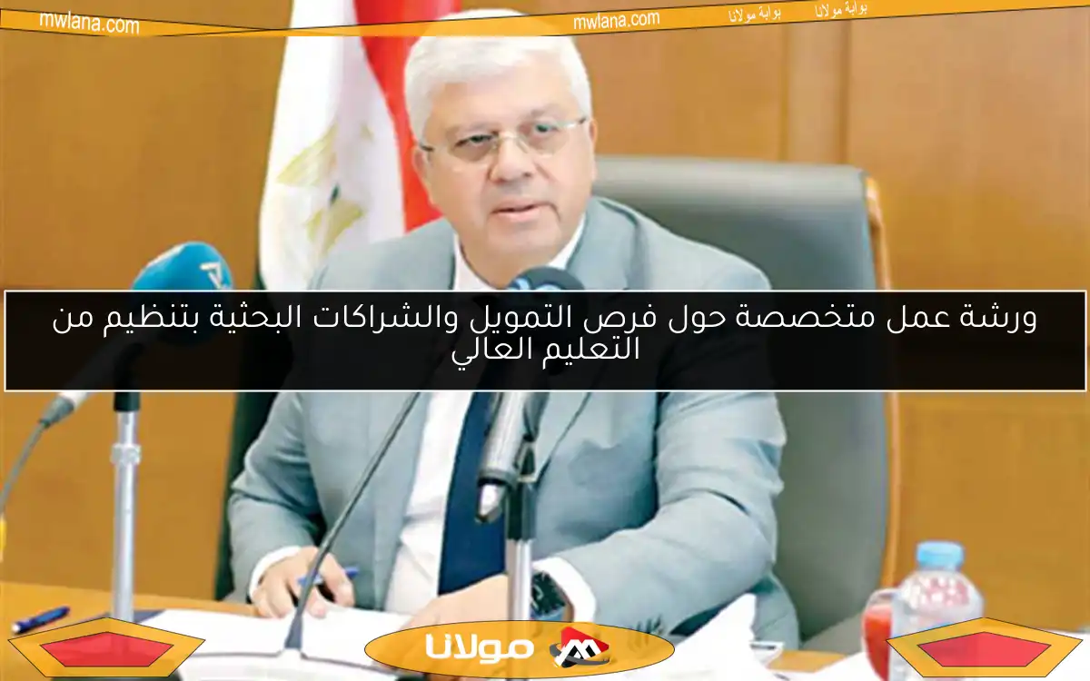 ورشة عمل متخصصة حول فرص التمويل والشراكات البحثية بتنظيم من التعليم العالي