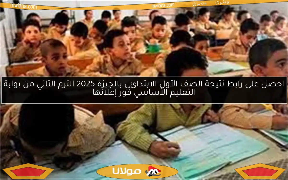 احصل على رابط نتيجة الصف الأول الابتدائي بالجيزة 2025 الترم الثاني من بوابة التعليم الأساسي فور إعلانها