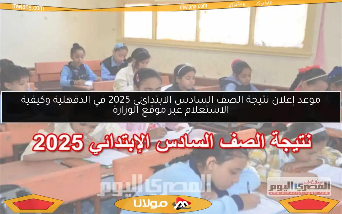 نتيجة الصف السادس الابتدائي 2025 في البحيرة .. موعد الاستعلام بالإسم ورقم الجلوس للترم الثاني