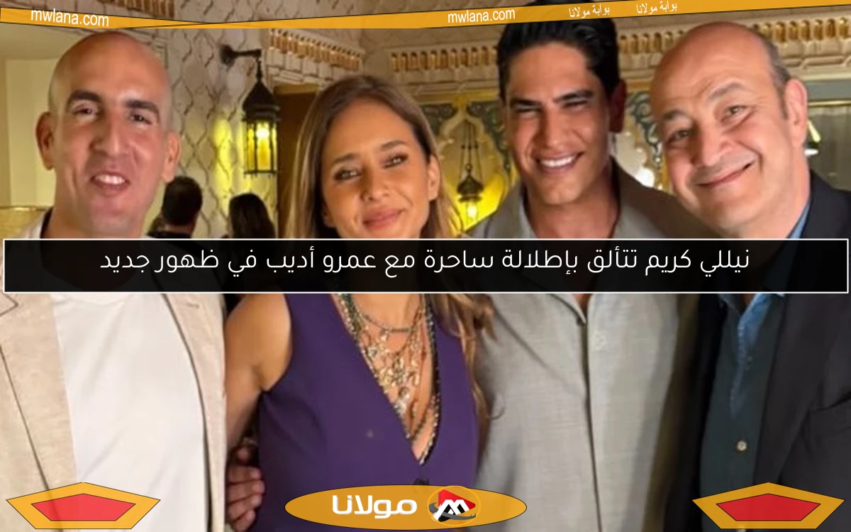 نيللي كريم تتألق بإطلالة ساحرة مع عمرو أديب في ظهور جديد
