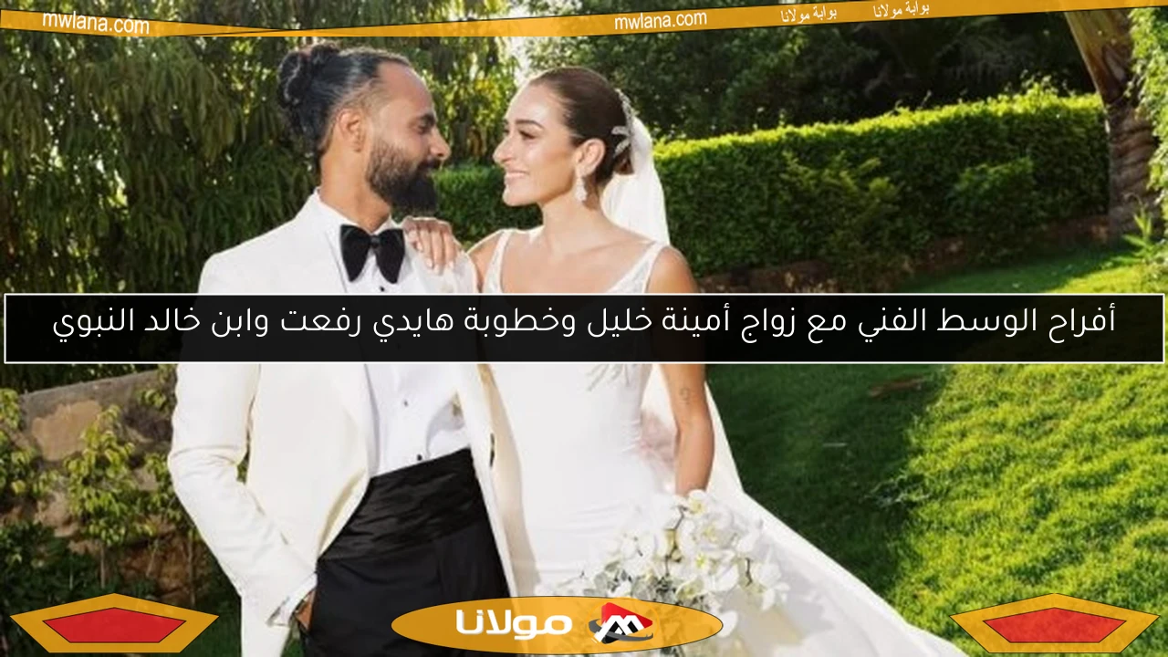 أفراح الوسط الفني مع زواج أمينة خليل وخطوبة هايدي رفعت وابن خالد النبوي