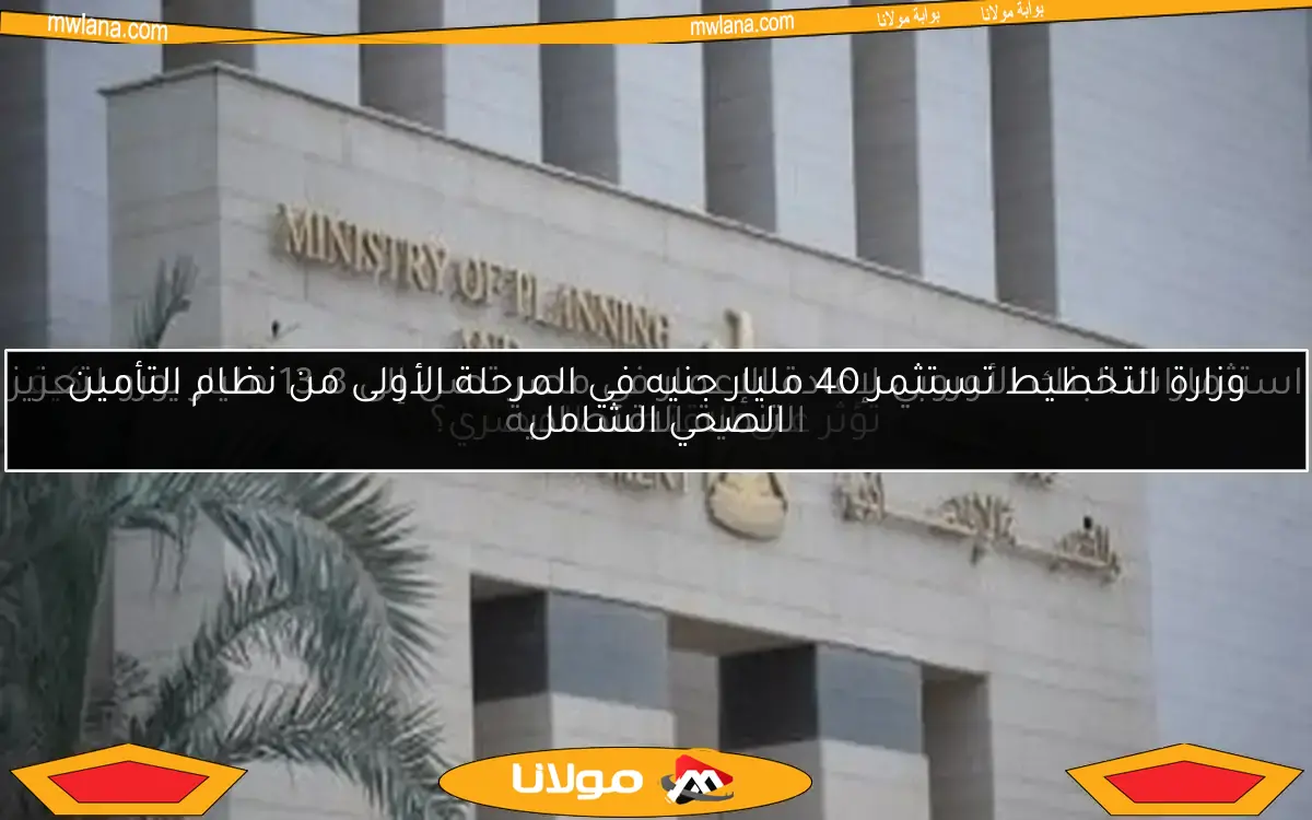 وزارة التخطيط تستثمر 40 مليار جنيه في المرحلة الأولى من نظام التأمين الصحي الشامل