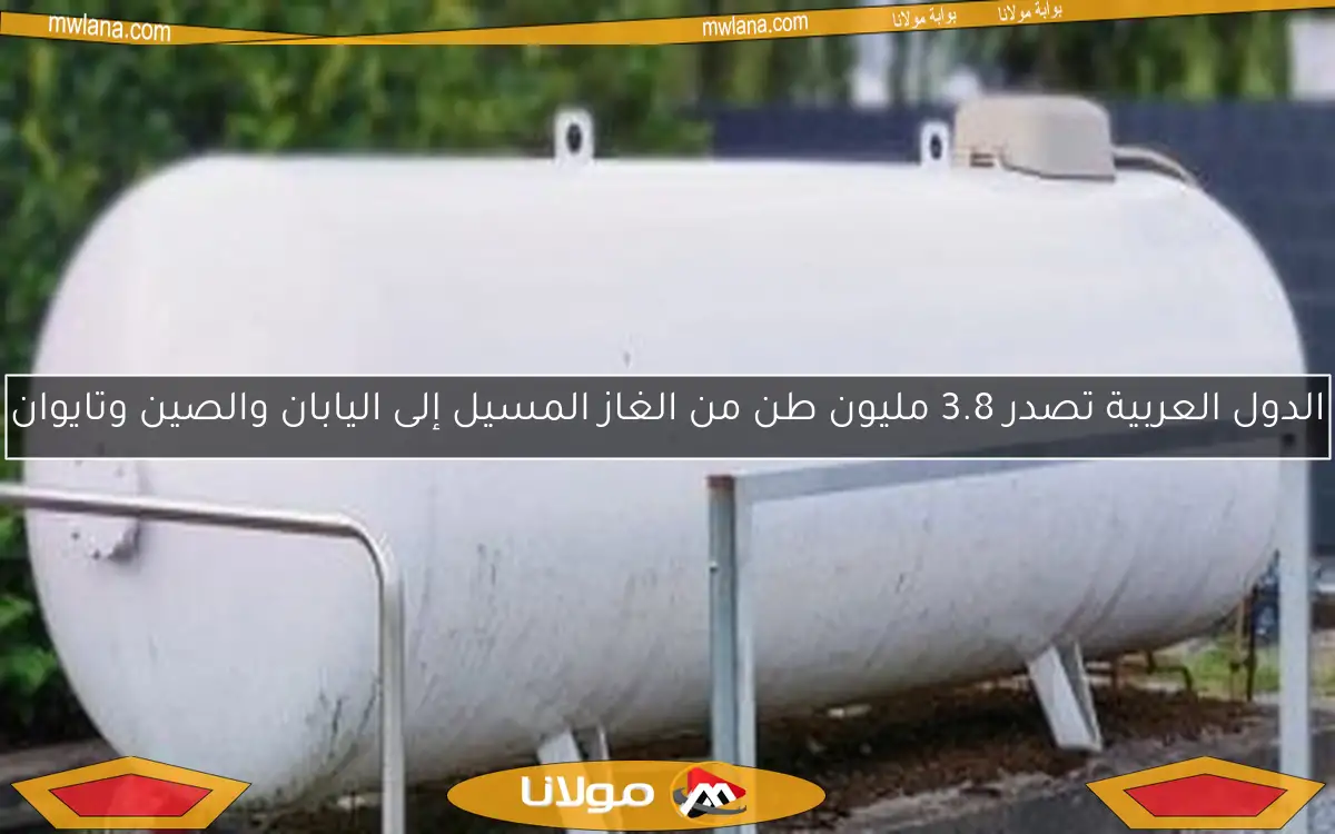 الدول العربية تصدر 3.8 مليون طن من الغاز المسيل إلى اليابان والصين وتايوان