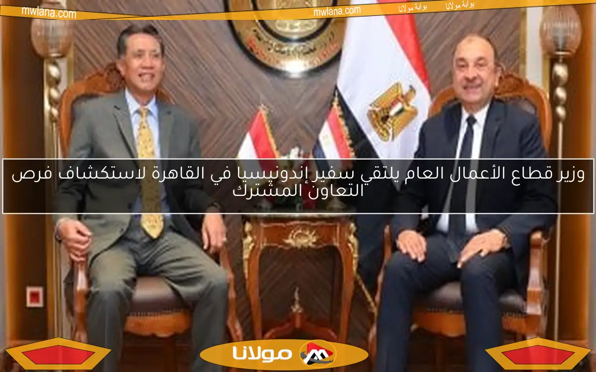 وزير قطاع الأعمال العام يلتقي سفير إندونيسيا في القاهرة لاستكشاف فرص التعاون المشترك