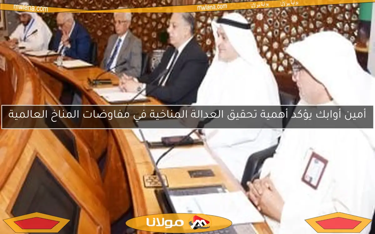 أمين أوابك يؤكد أهمية تحقيق العدالة المناخية في مفاوضات المناخ العالمية