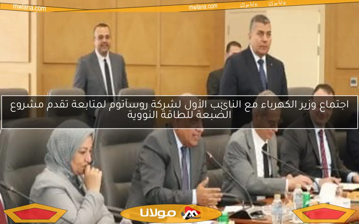 اجتماع وزير الكهرباء مع النائب الأول لشركة روسآتوم لمتابعة تقدم مشروع الضبعة للطاقة النووية