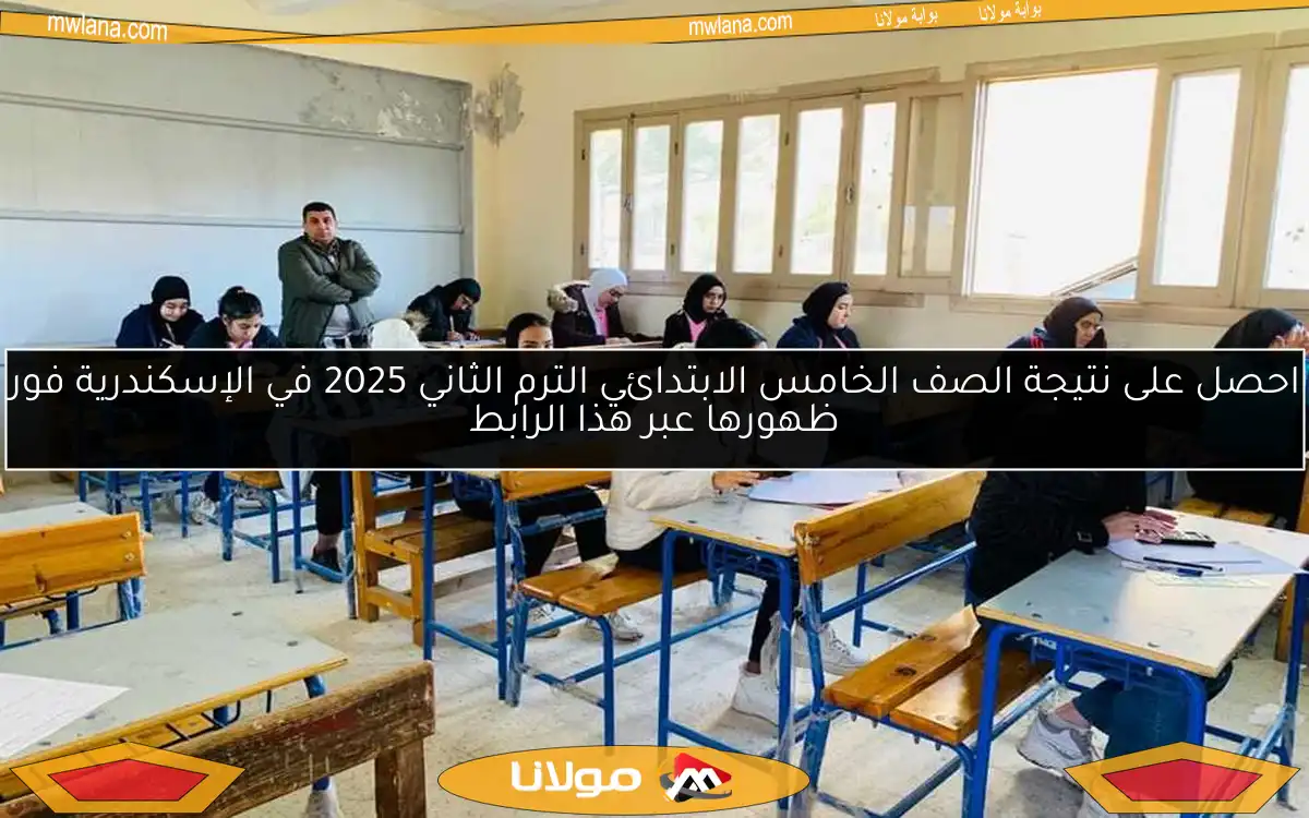 احصل على نتيجة الصف الخامس الابتدائي الترم الثاني 2025 في الإسكندرية فور ظهورها عبر هذا الرابط