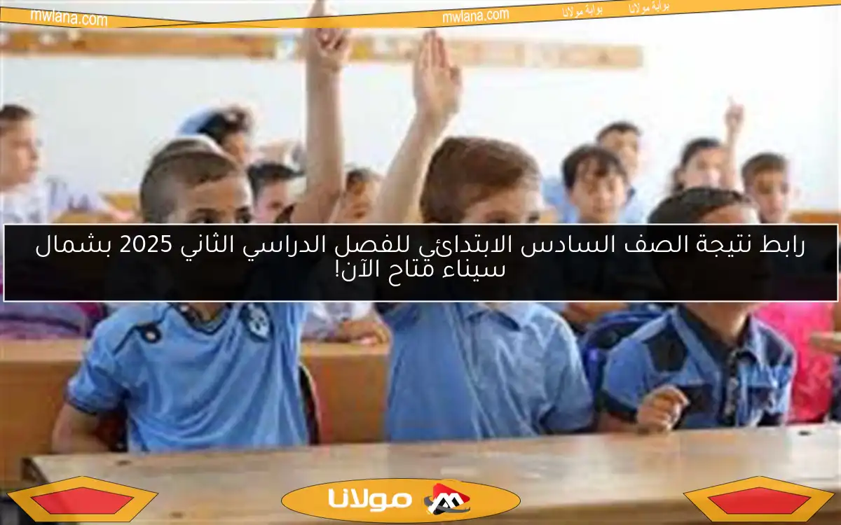 رابط نتيجة الصف السادس الابتدائي للفصل الدراسي الثاني 2025 بشمال سيناء متاح الآن!