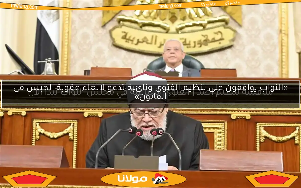 «النواب يوافقون على تنظيم الفتوى ونائبة تدعو لإلغاء عقوبة الحبس في القانون»