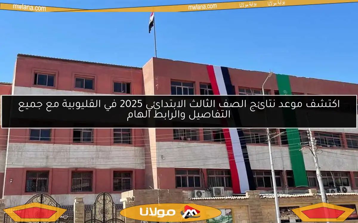 اكتشف موعد نتائج الصف الثالث الابتدائي 2025 في القليوبية مع جميع التفاصيل والرابط الهام