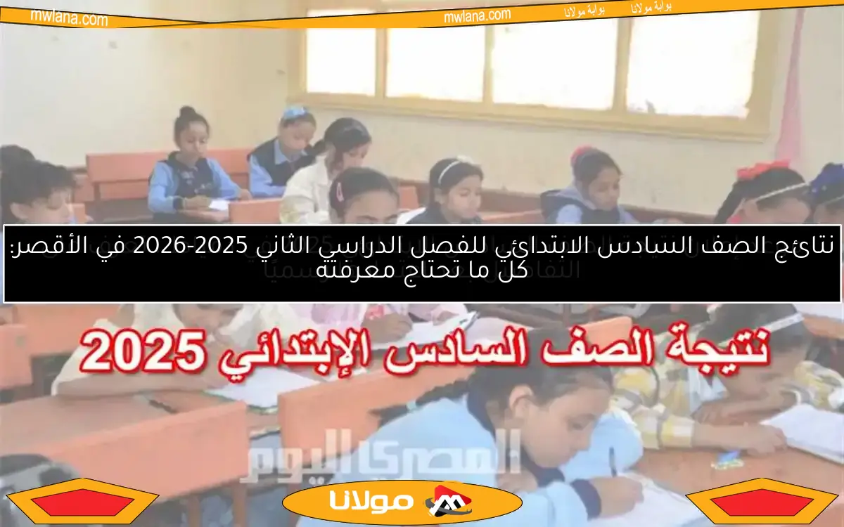 موعد إعلان نتيجة الصف السادس الابتدائي 2025 في دمياط.. تعرف على التفاصيل بعد اعتمادها رسميًا