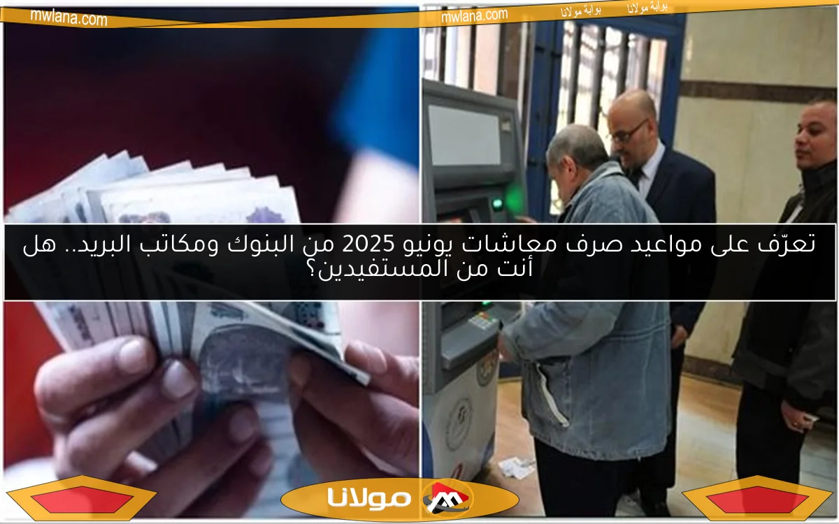 تعرّف على مواعيد صرف معاشات يونيو 2025 من البنوك ومكاتب البريد.. هل أنت من المستفيدين؟