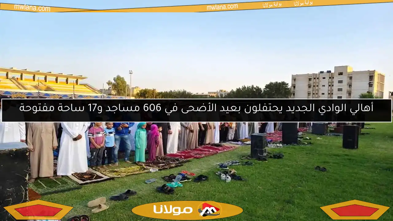 أهالي الوادي الجديد يحتفلون بعيد الأضحى في 606 مساجد و17 ساحة مفتوحة