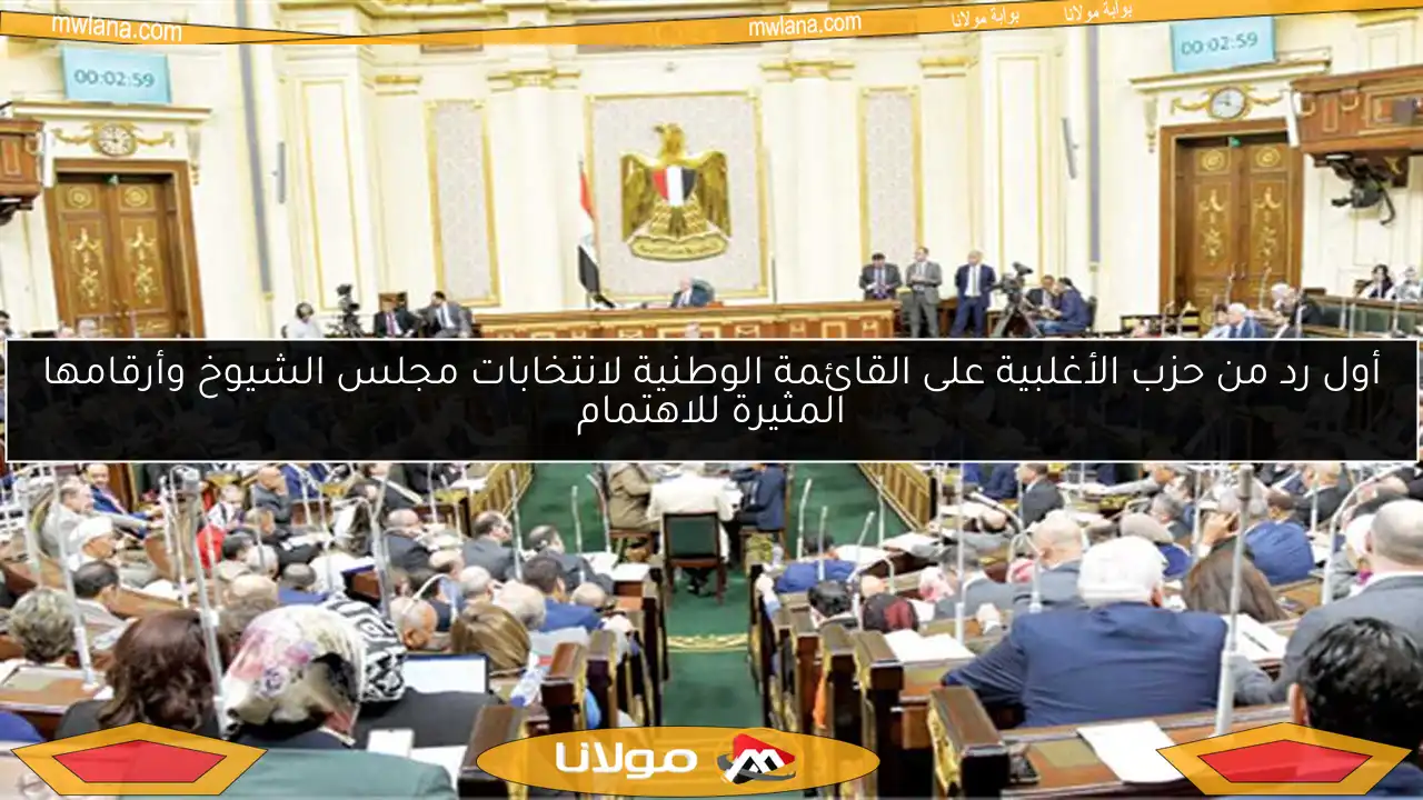أول رد من حزب الأغلبية على القائمة الوطنية لانتخابات مجلس الشيوخ وأرقامها المثيرة للاهتمام