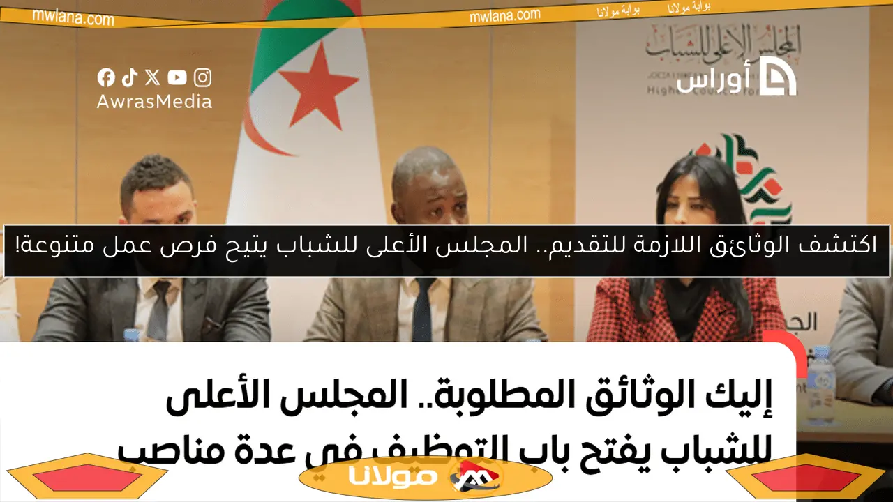 اكتشف الوثائق اللازمة للتقديم.. المجلس الأعلى للشباب يتيح فرص عمل متنوعة!