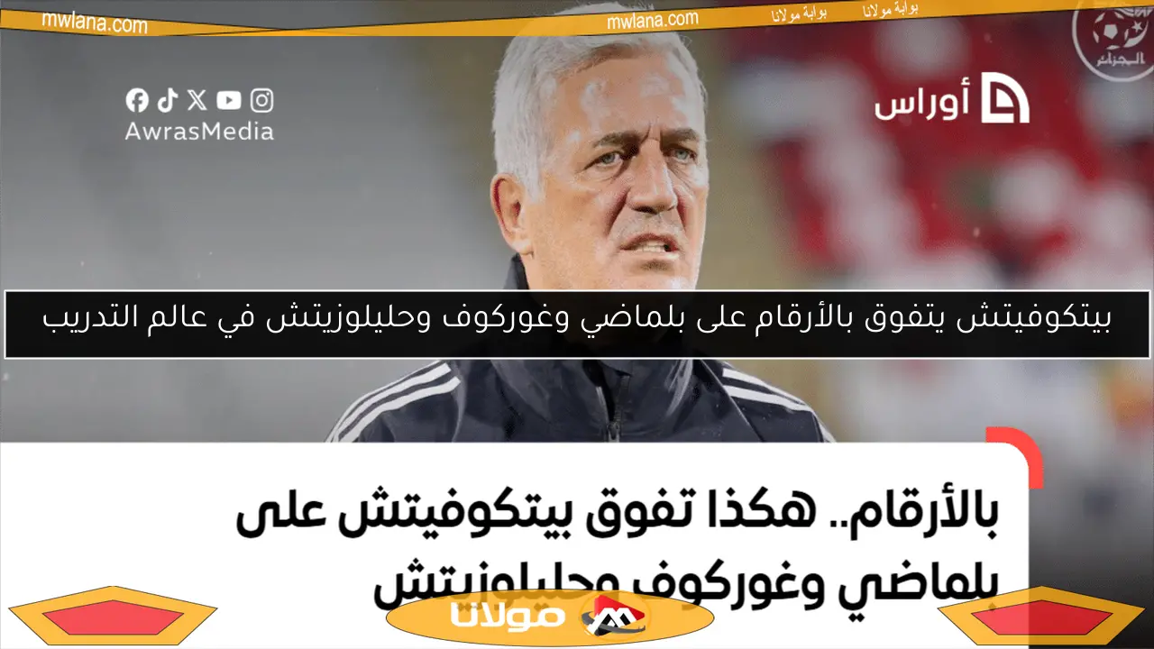 بيتكوفيتش يتفوق بالأرقام على بلماضي وغوركوف وحليلوزيتش في عالم التدريب