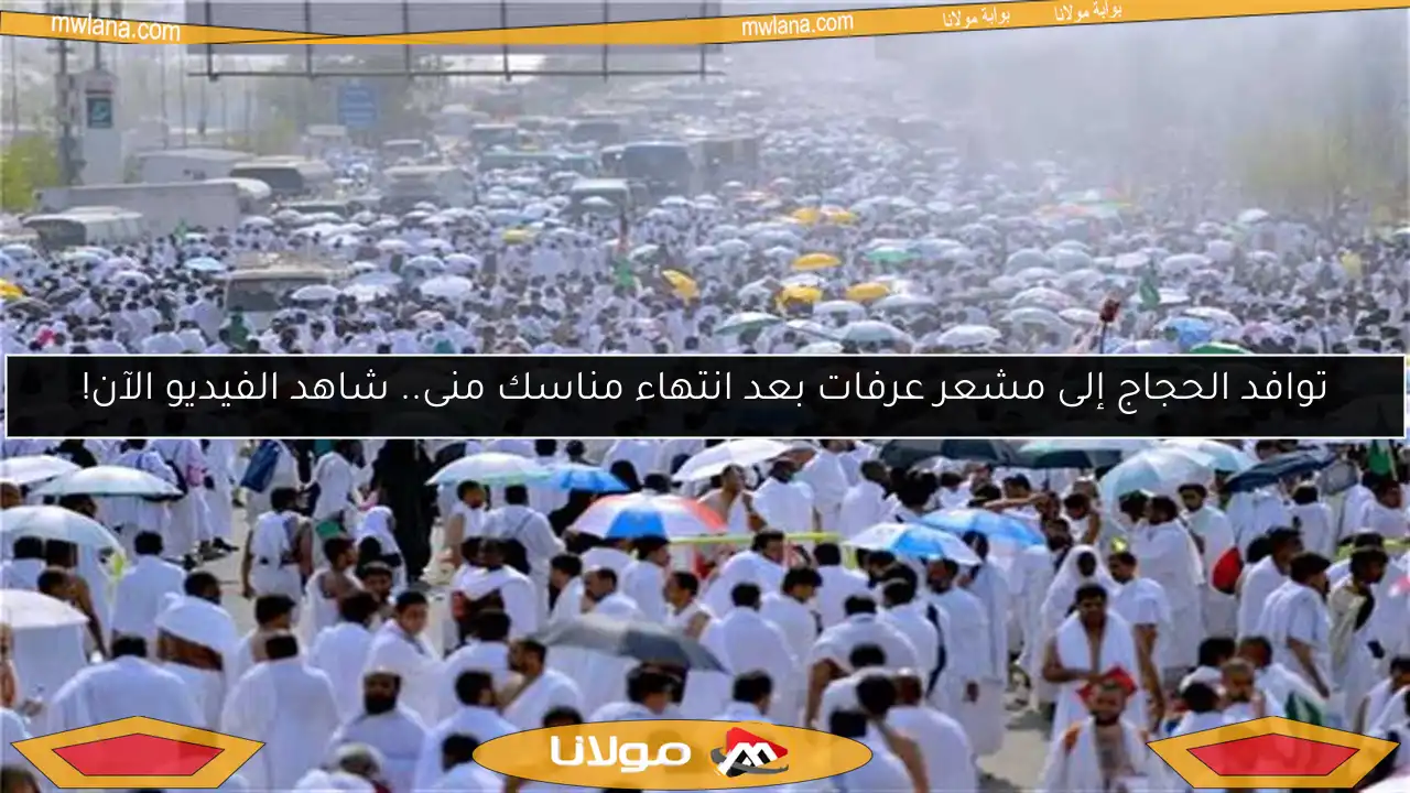 توافد الحجاج إلى مشعر عرفات بعد انتهاء مناسك منى.. شاهد الفيديو الآن!