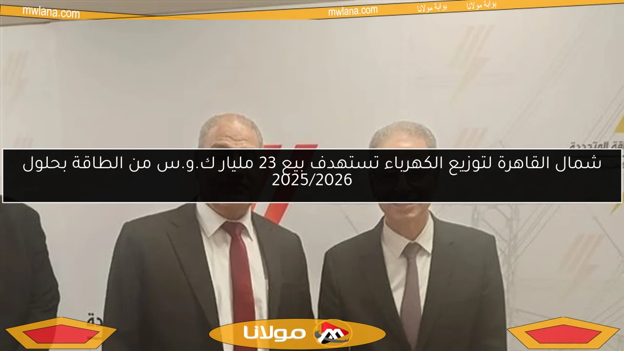 شمال القاهرة لتوزيع الكهرباء تستهدف بيع 23 مليار ك.و.س من الطاقة بحلول 2025/2026
