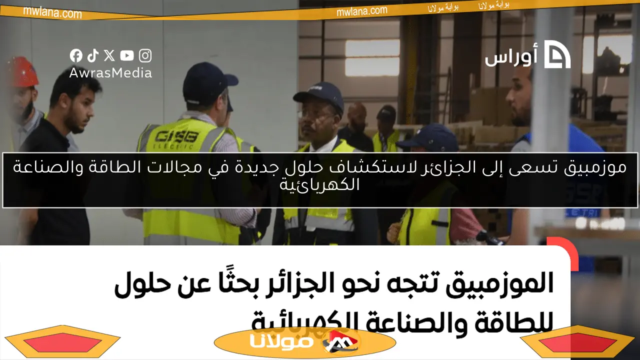 موزمبيق تسعى إلى الجزائر لاستكشاف حلول جديدة في مجالات الطاقة والصناعة الكهربائية