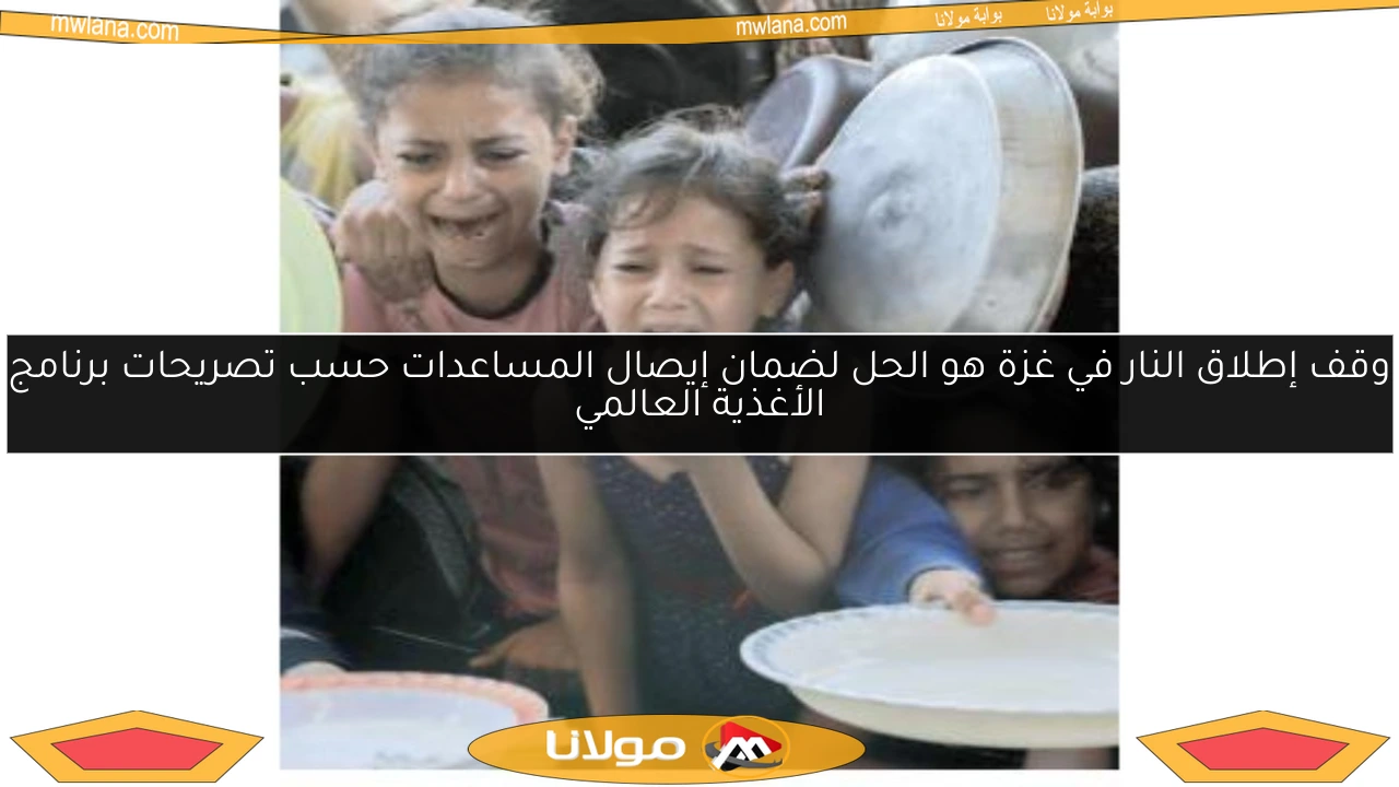 وقف إطلاق النار في غزة هو الحل لضمان إيصال المساعدات حسب تصريحات برنامج الأغذية العالمي